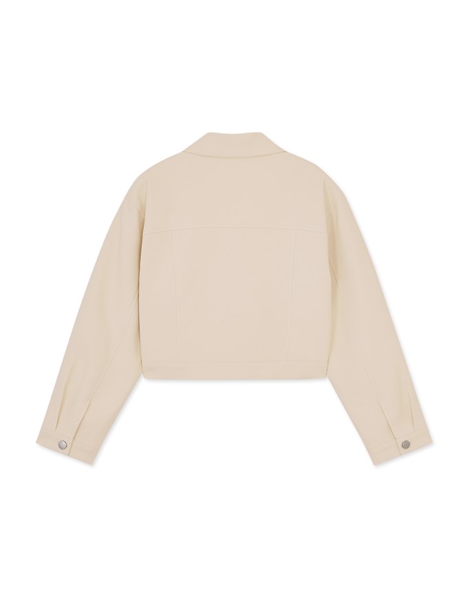 Textured Thick Crop Jacket Blazer