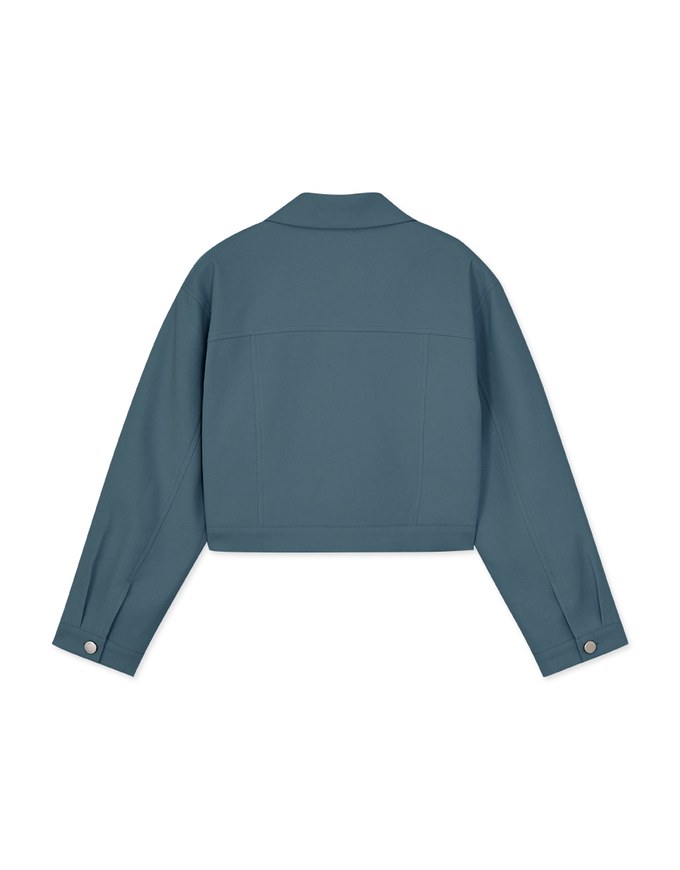 Textured Thick Crop Jacket Blazer