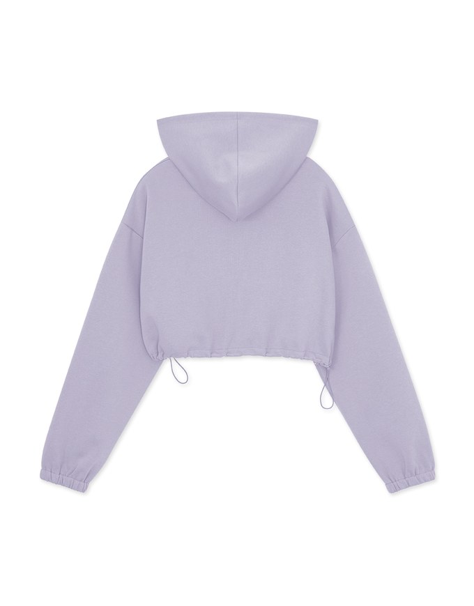 Casual Drawstring Cropped Hooded Blazer Jacket