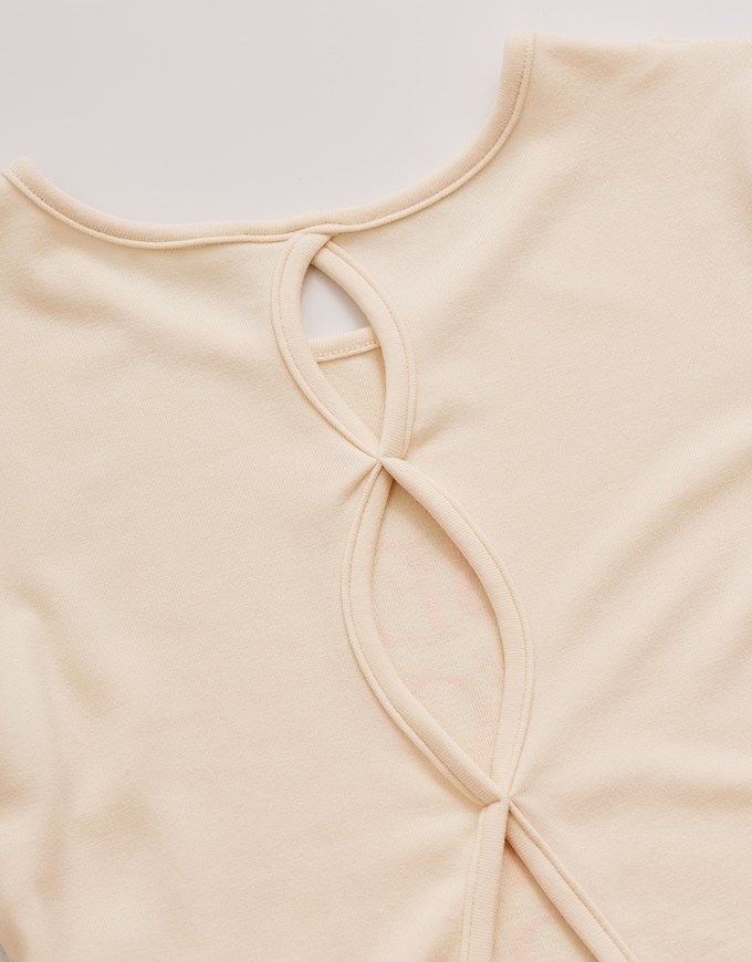 【SHIUAN'S DESIGN】Back Cut Out Fitted Top
