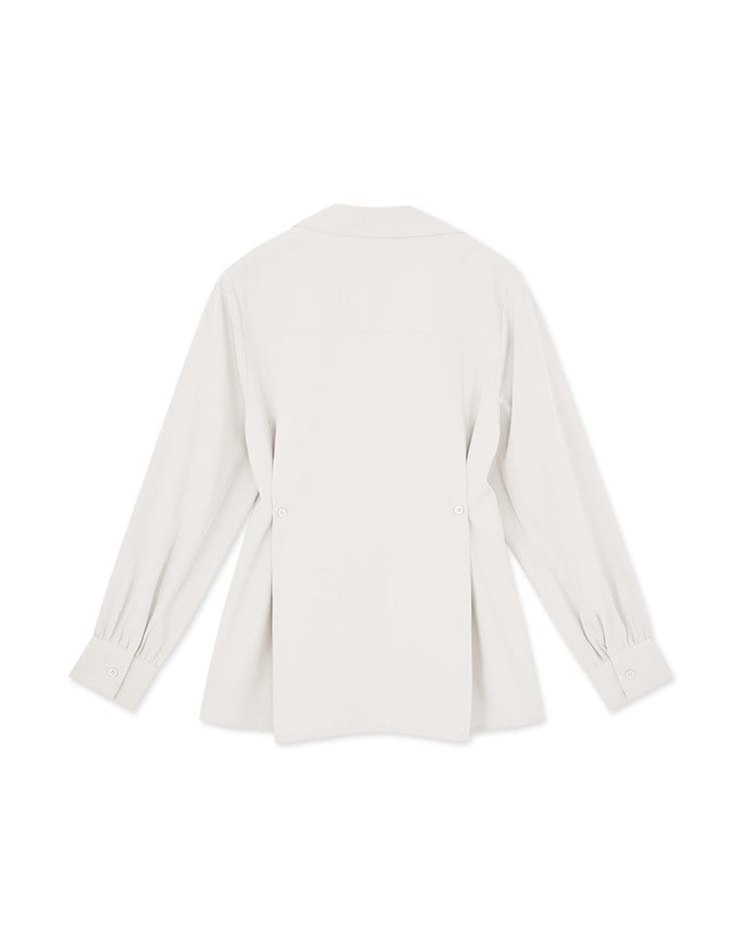 2Way Korean Style Slim Long Blouse Shirt