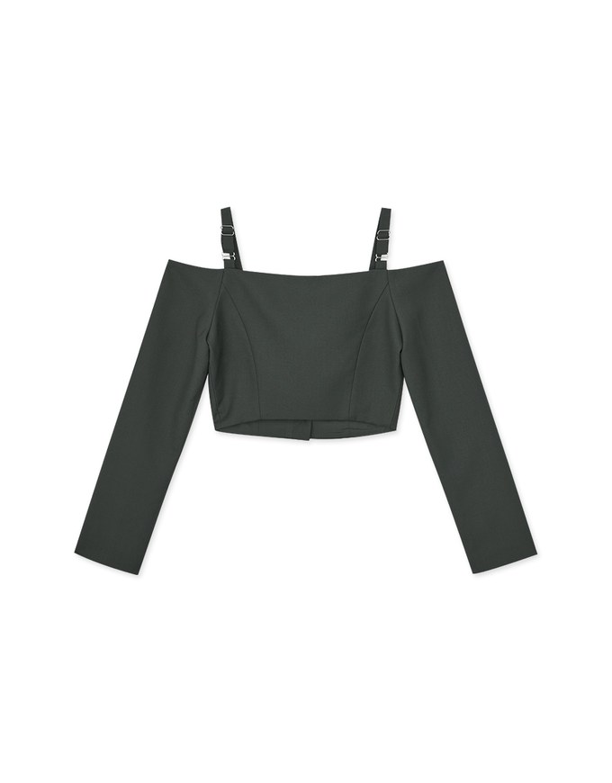 Off Shoulder Buttoned Top
