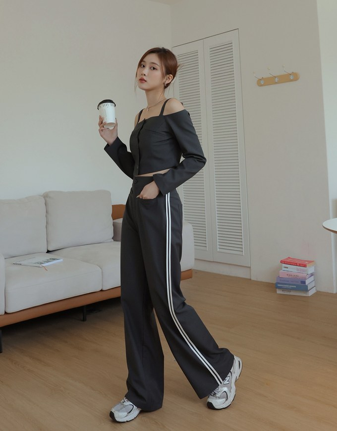 Off Shoulder Buttoned Top
