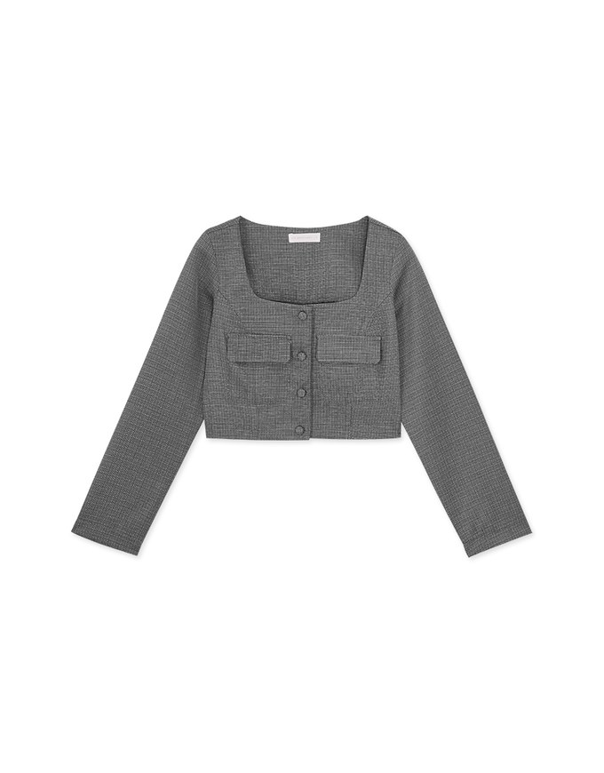 Elegant Square Neck Shirt Top