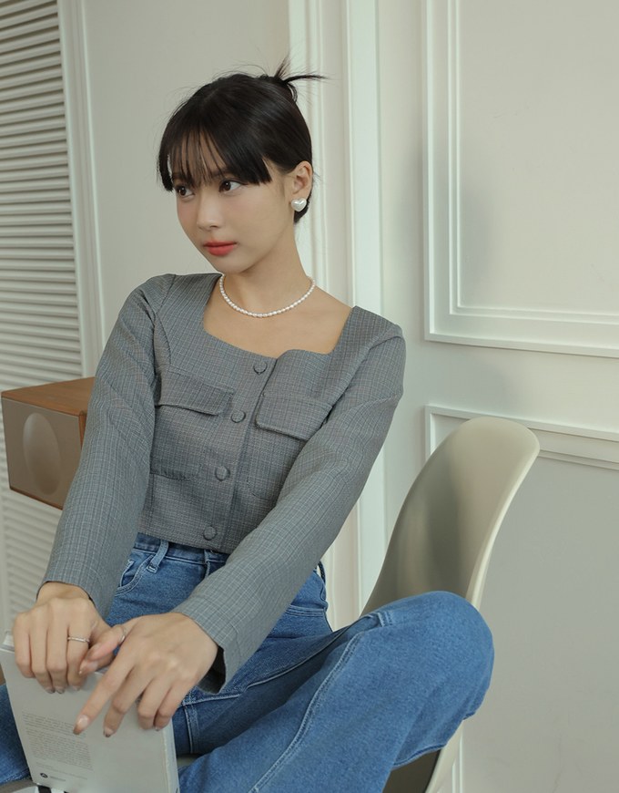 Elegant Square Neck Shirt Top