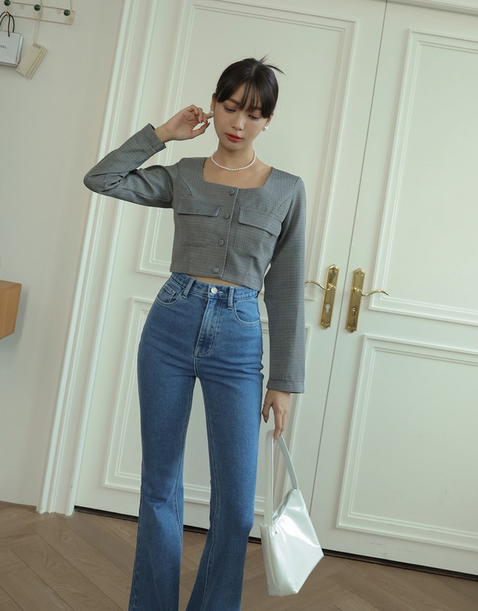 Elegant Square Neck Shirt Top