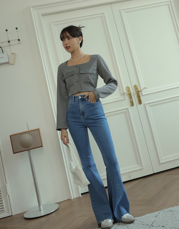 Elegant Square Neck Shirt Top
