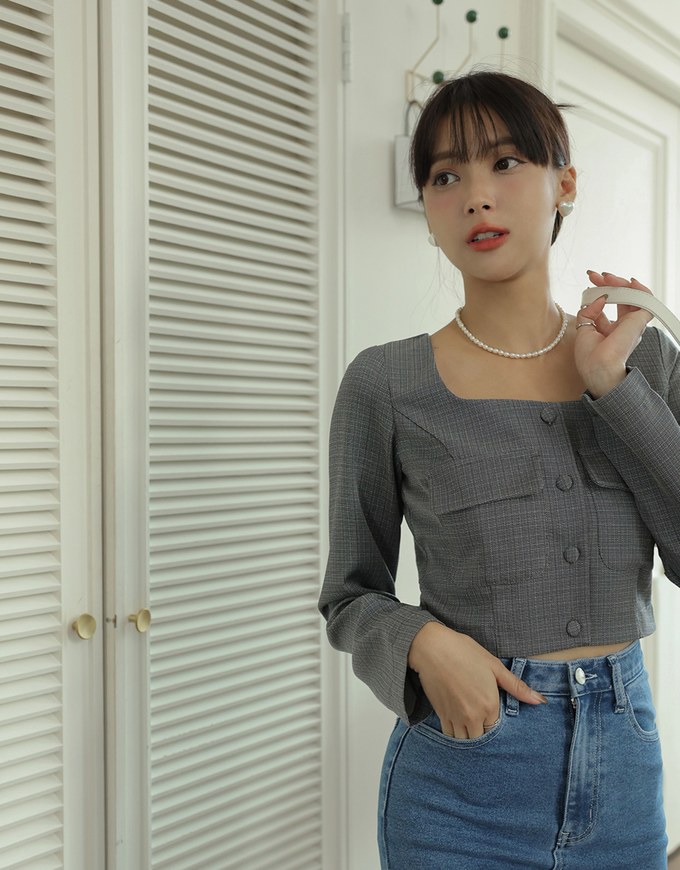 Elegant Square Neck Shirt Top