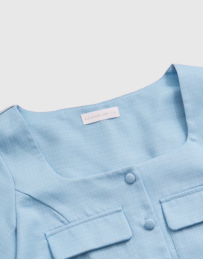 Elegant Square Neck Shirt Top