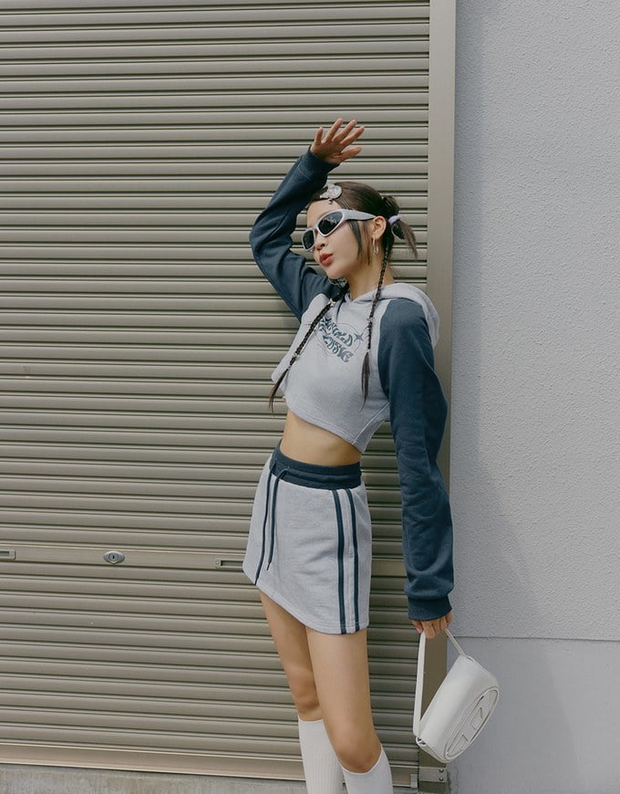 【SHIUAN'S DESIGN】Casual Sports Drawstring Skirt