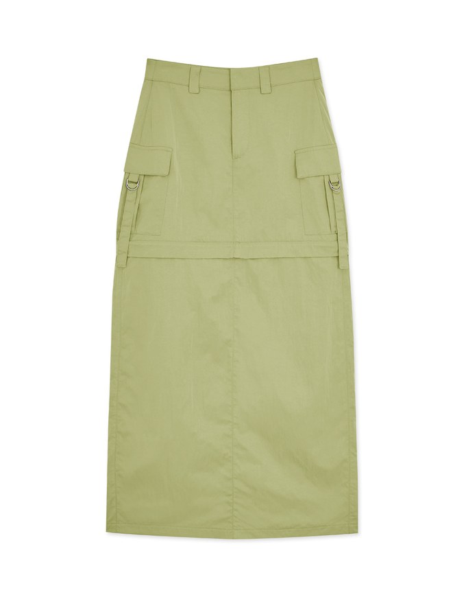 【SHIUAN'S DESIGN】Detachable Cargo Style Maxi Skirt