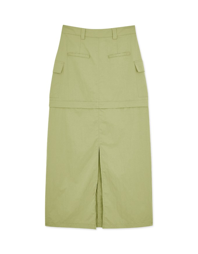 【SHIUAN'S DESIGN】Detachable Cargo Style Maxi Skirt
