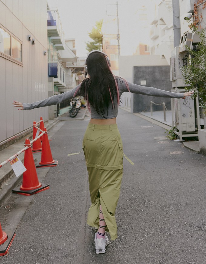 【SHIUAN'S DESIGN】Detachable Cargo Style Maxi Skirt