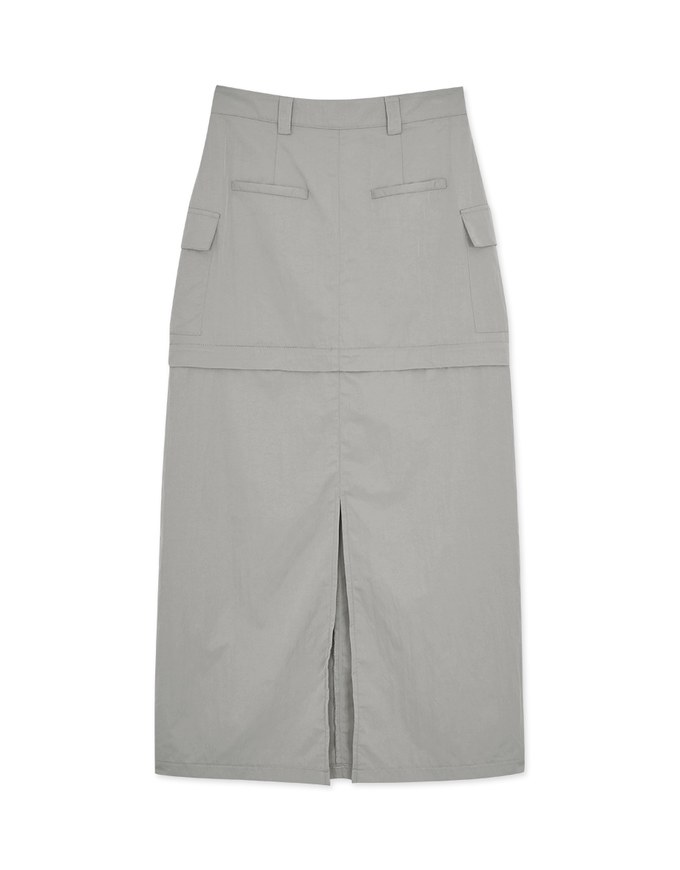 【SHIUAN'S DESIGN】Detachable Cargo Style Maxi Skirt