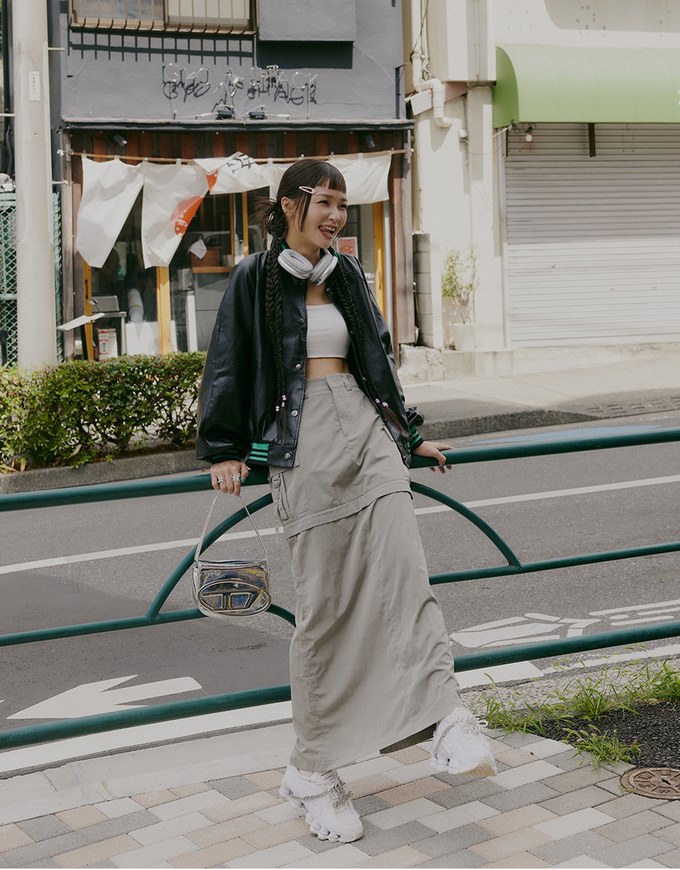 【SHIUAN'S DESIGN】Detachable Cargo Style Maxi Skirt