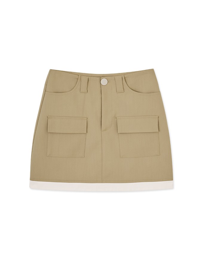 Double Pocket Layered Skirt