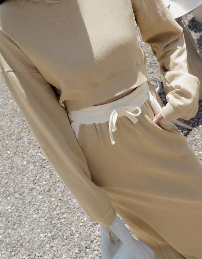 Contrast Color Comfort Maxi Skirt