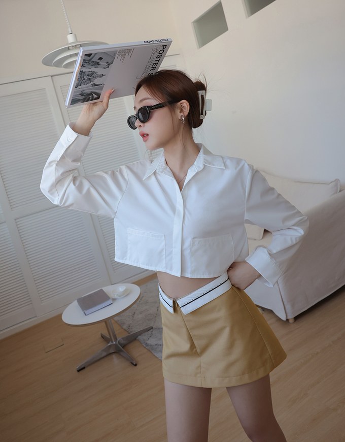 Iconic Lapel Waist Skorts