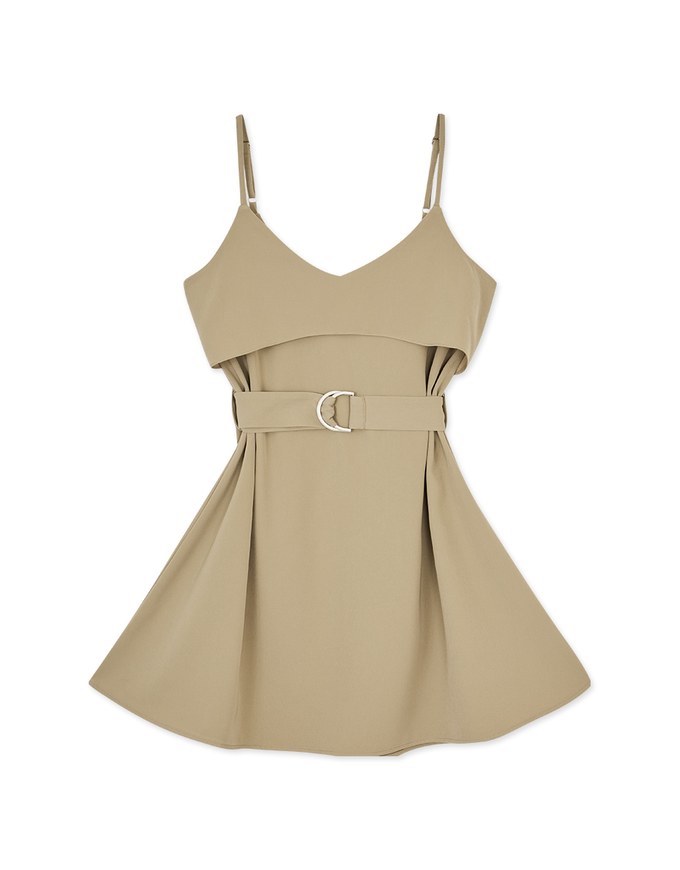 Irregular Mini Dress (With Belt)