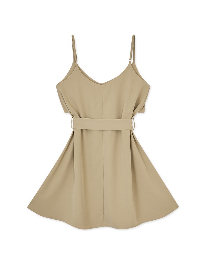 Irregular Mini Dress (With Belt)