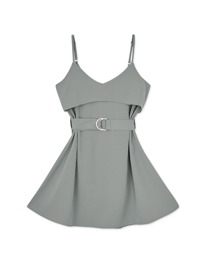 Irregular Mini Dress (With Belt)
