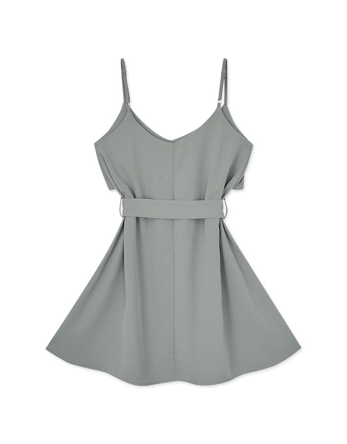 Irregular Mini Dress (With Belt)