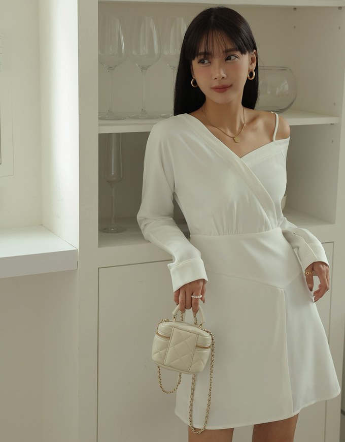 Cutie One Shoulder Asymmetric Mini Dress