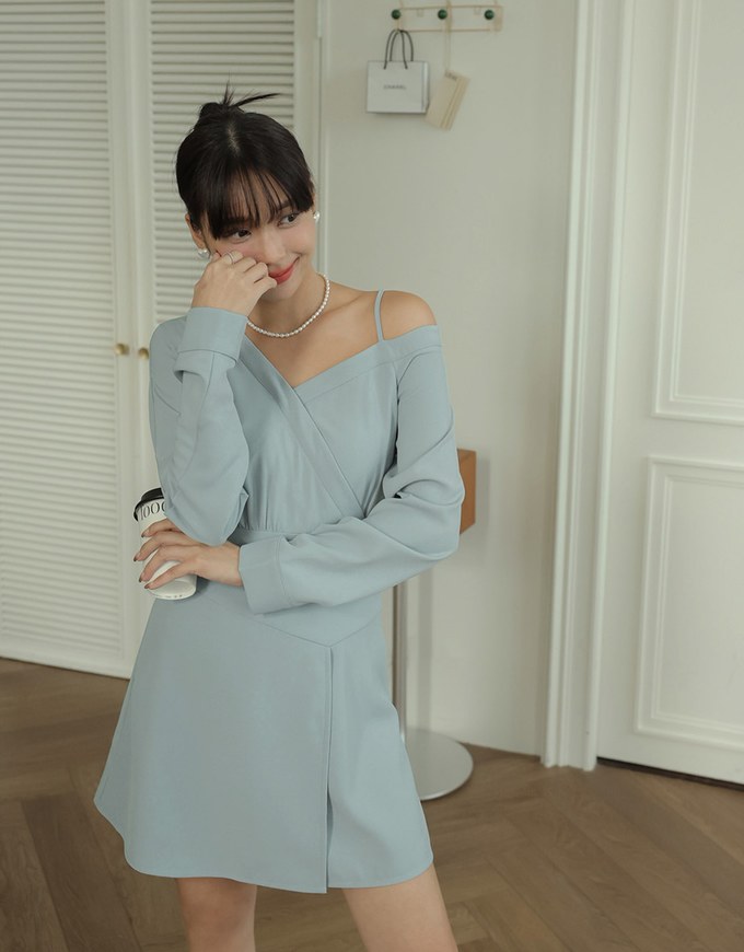 Cutie One Shoulder Asymmetric Mini Dress