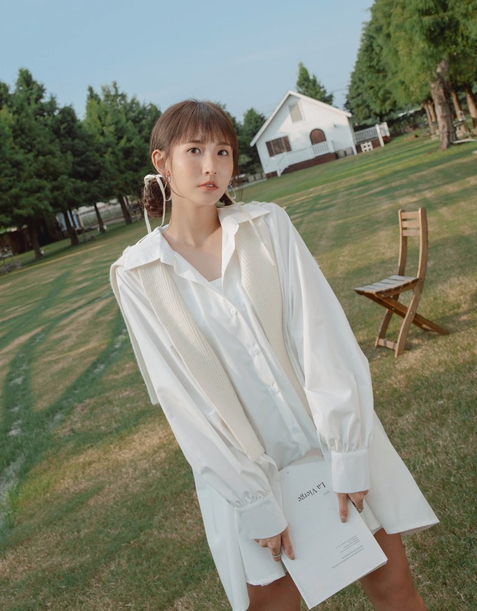 【MEIGO's Design】Boyfriend’s Style Loose Shirt Dress
