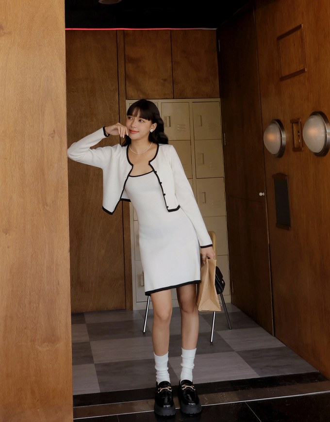 Soigné Knit Bodycon Dress Set