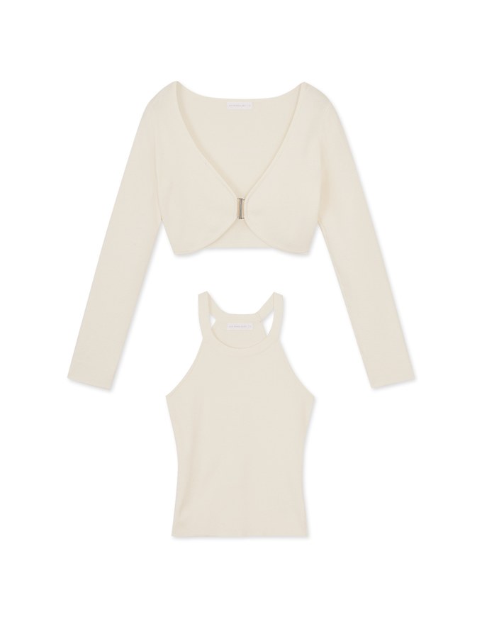 Two Piece Silky Knit Top