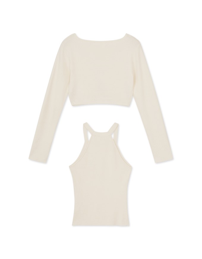 Two Piece Silky Knit Top