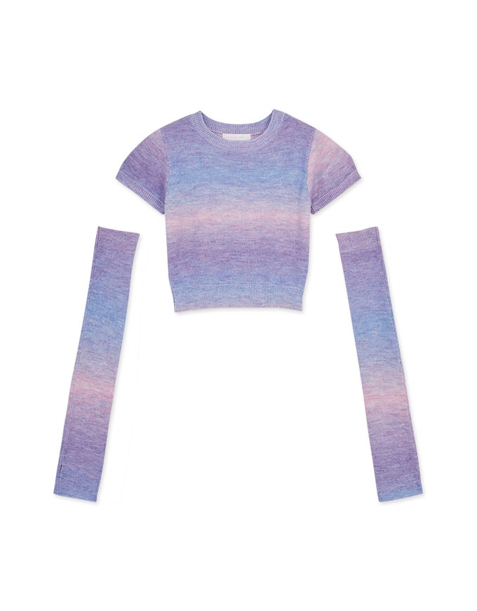 【SHIUAN'S DESIGN】Unicorn Gradient Knit Oversleeve Top