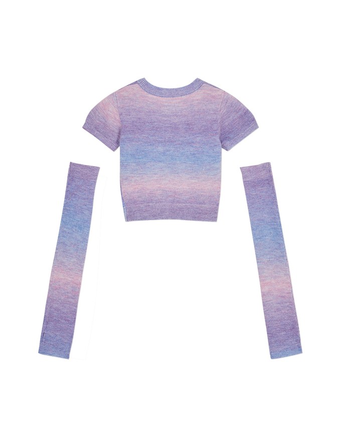【SHIUAN'S DESIGN】Unicorn Gradient Knit Oversleeve Top