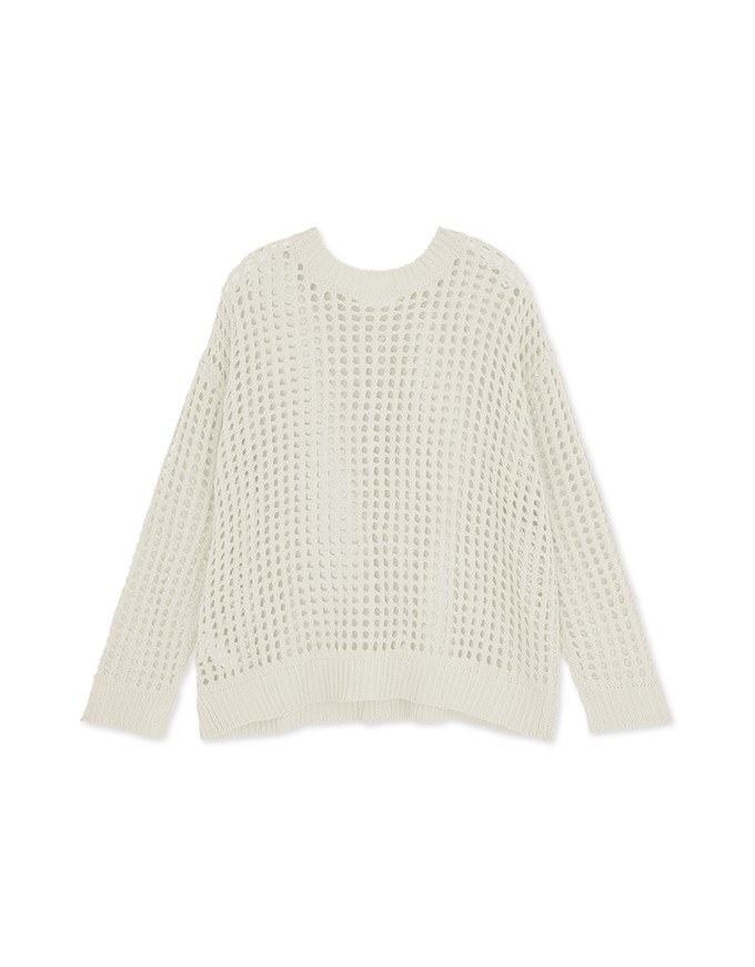 【SHIUAN'S DESIGN】2way Holey Loose Knit Top