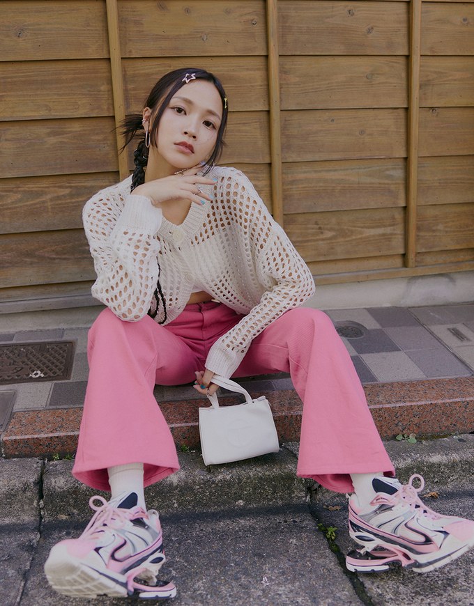 【SHIUAN'S DESIGN】2way Holey Loose Knit Top