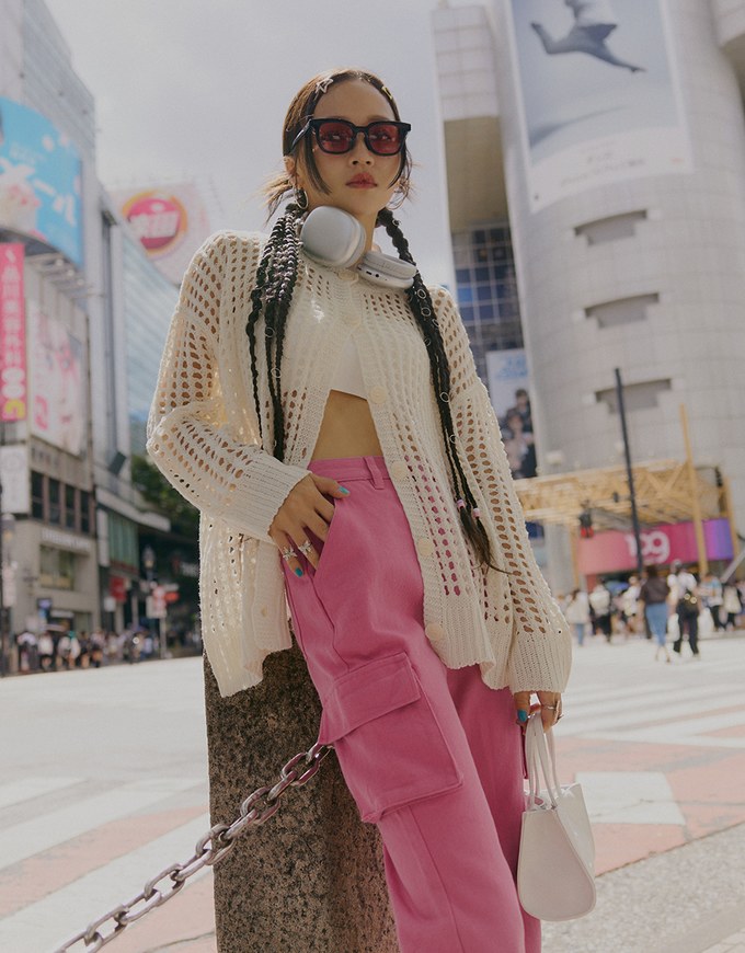 【SHIUAN'S DESIGN】2way Holey Loose Knit Top