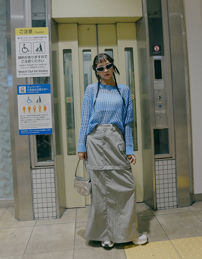【SHIUAN'S DESIGN】2way Holey Loose Knit Top