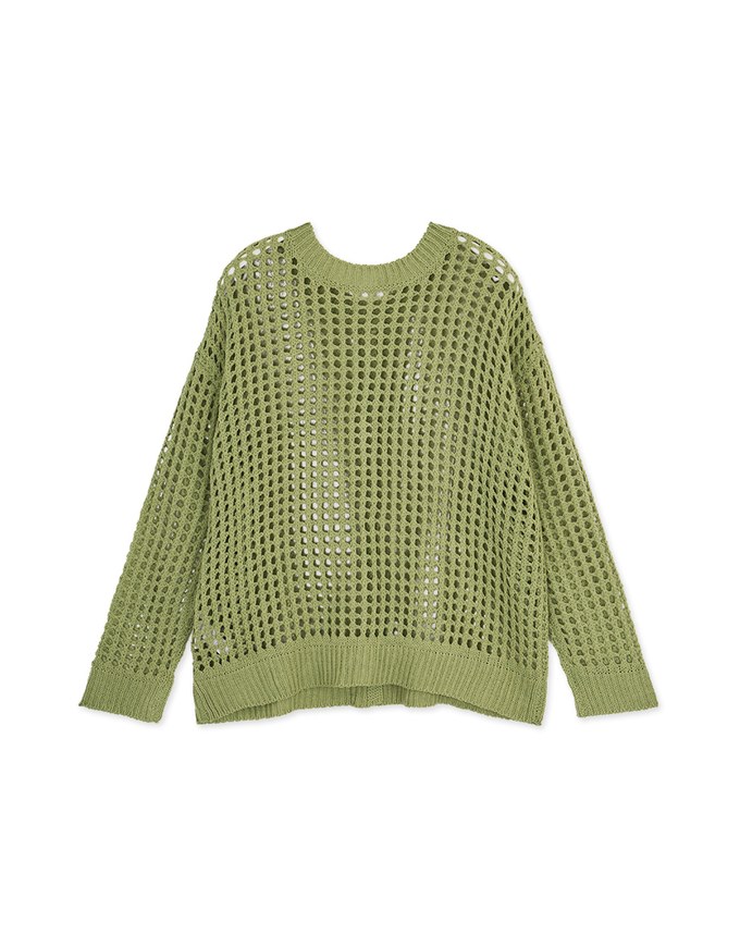 【SHIUAN'S DESIGN】2way Holey Loose Knit Top