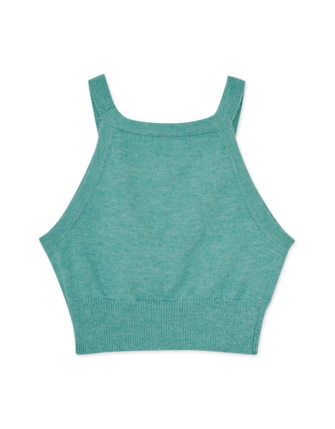 Love Shape Button Knit Cami Top