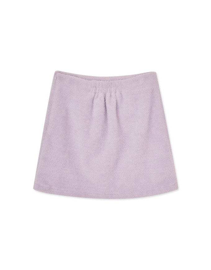 Fluffy Faux Fur Mini Skirt with Elastic Waistband