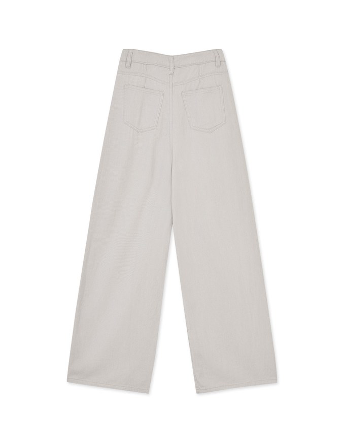 Floor-Length Denim Jeans Wide Pants