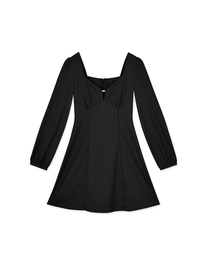 Hollow Heart Neck Mini Dress