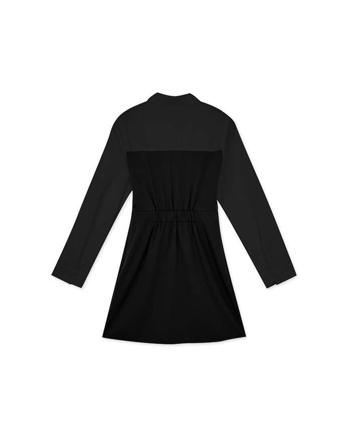 Fake Two-Piece Shirt Mini Dress