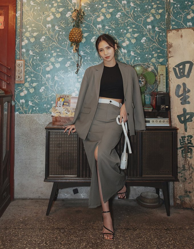 Ready Stock【Elecher's Design】Casual Loose Long Suit Blazer Jacket (With Shoulder Pads)