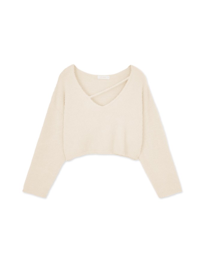 2WAY Hollow Fleece Knit Top