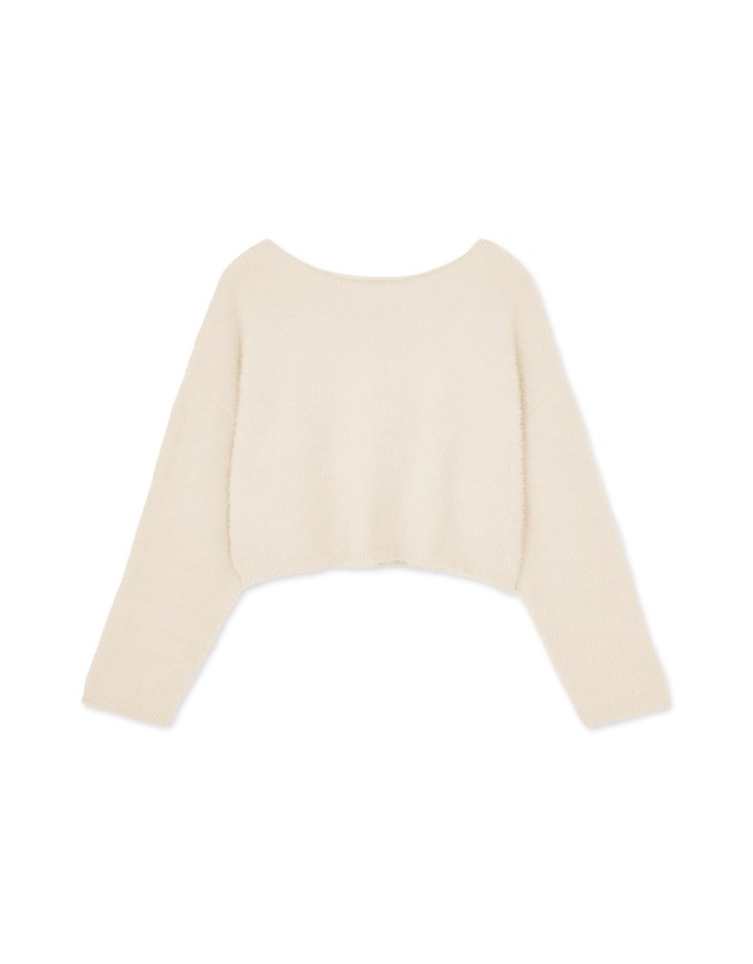 2WAY Hollow Fleece Knit Top