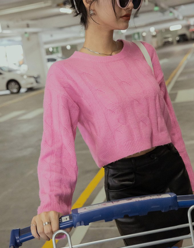 Twist Knit Cropped Top