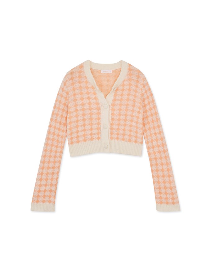 Argyle Plaid Knit Top