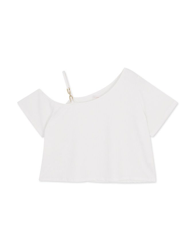 Sloping Shoulder Knit Top